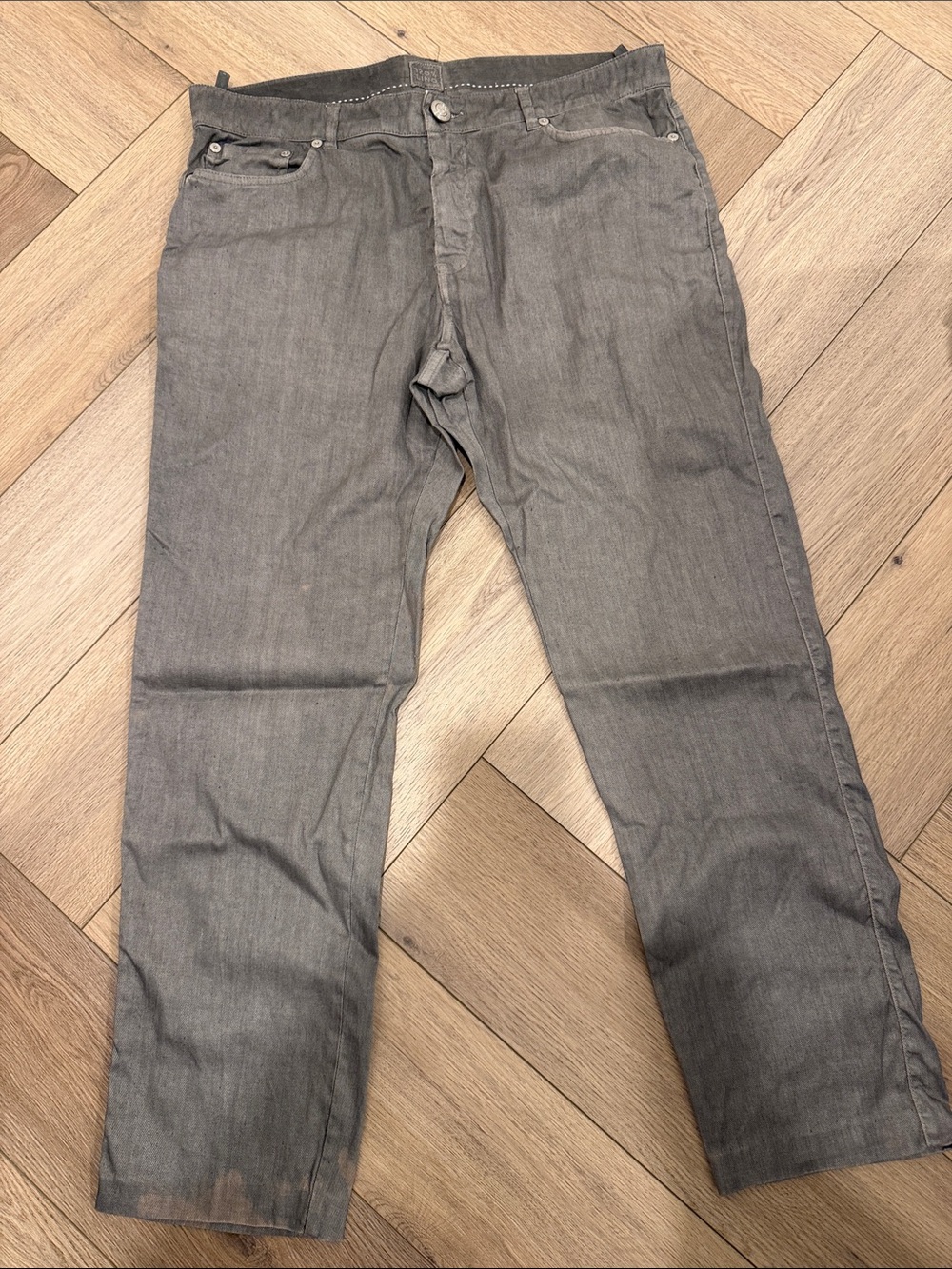 Men's Gray Straight-Leg Jeans